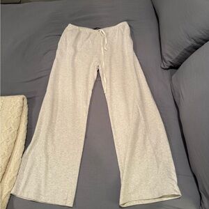 Light Gray Brandy Melville Wide Leg Sweatpants